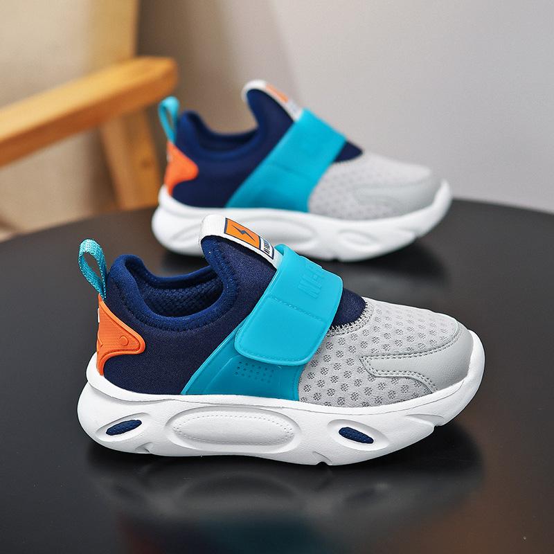 Boys' Shoes Summer New Style Children's Slip-on Mesh Shoes Breathable Mesh Girls Soft Bottom Sports Running Shoes