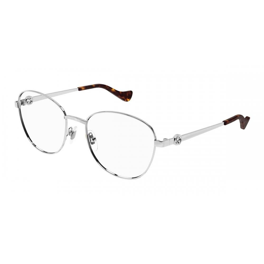 

Gucci Women Eyeglasses Gg1601o 003 Silver/54-18-140