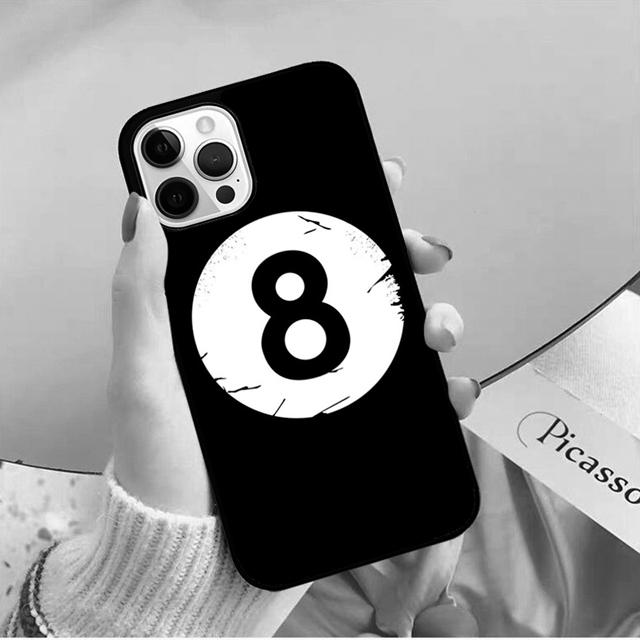 Billiards Eight Ball Phone Case Back Cover for iPhone 17 Air 16 15 14 13 11 12 Pro Max PlusS Shell Coque