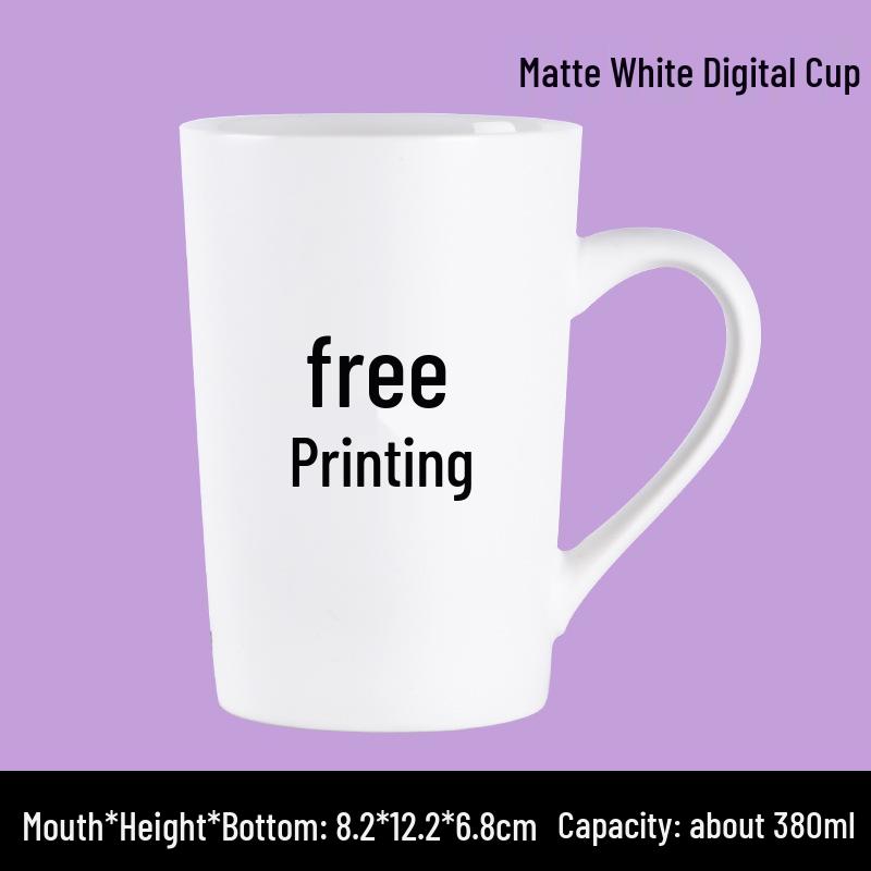 Kreative Keramiktasse mit individuellem Logo für Thermotransfer und Werbegeschenk