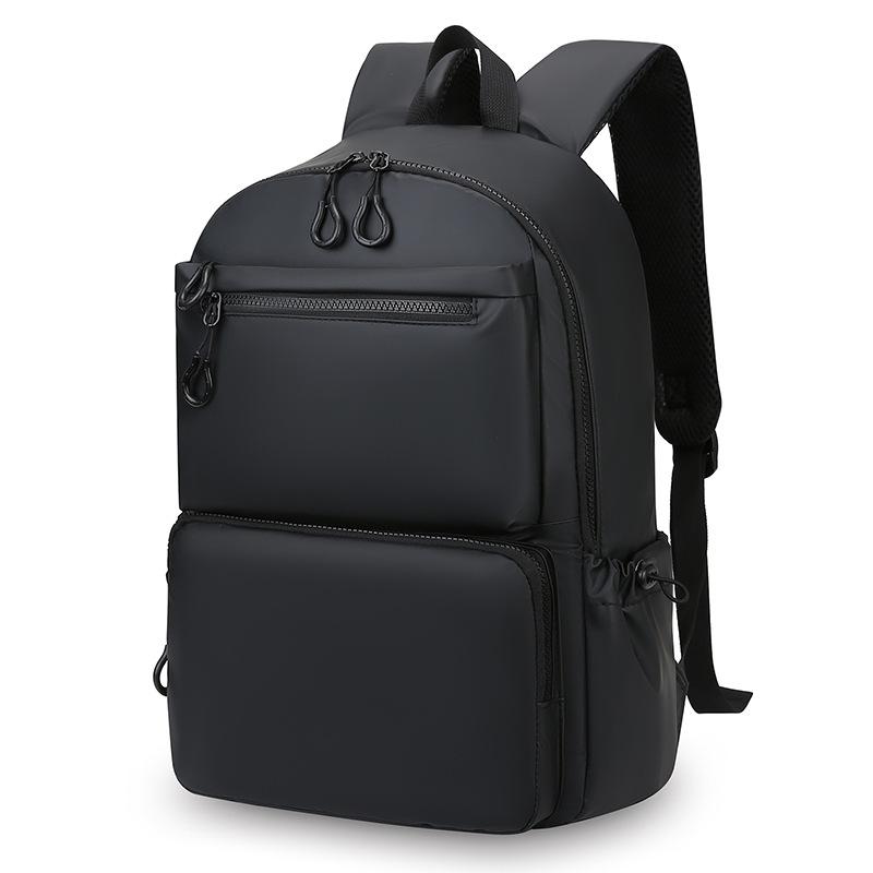 Men's Backpack Casual Travel Computer Bag Korean Fashion Trend Student Schoolbag Solid Color Backpack