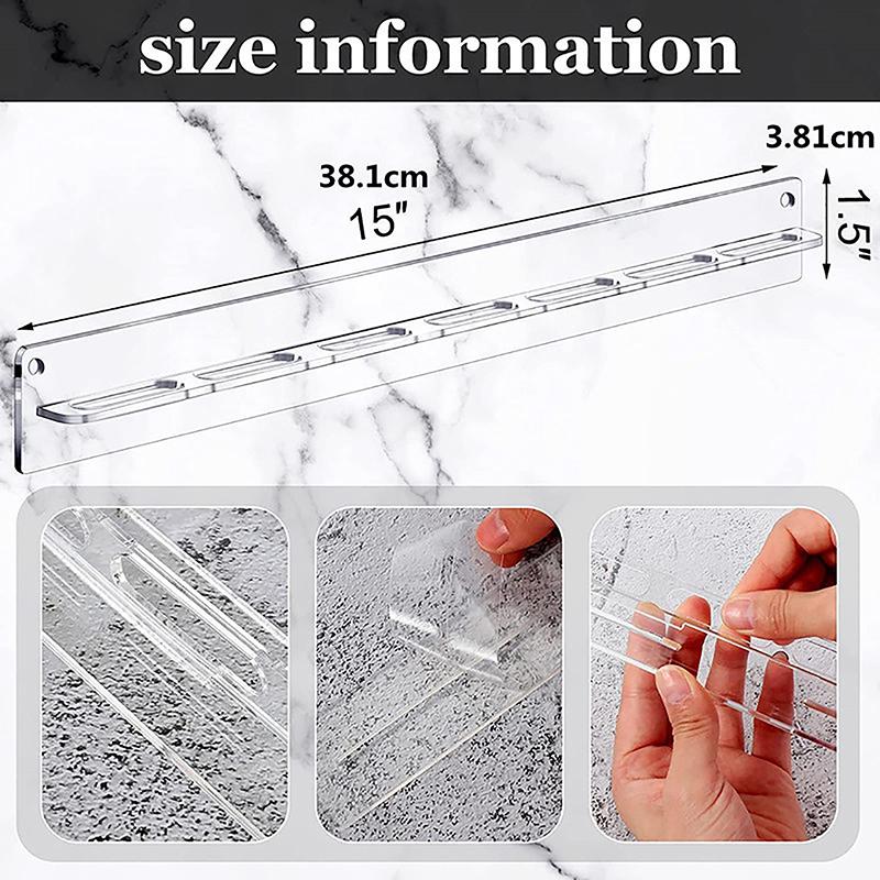Acrylic Eyeglasses Holder Wall Mounted Sunglasses Organizer Storage Eyewear Display Hanger Rack Jewelry Shelf