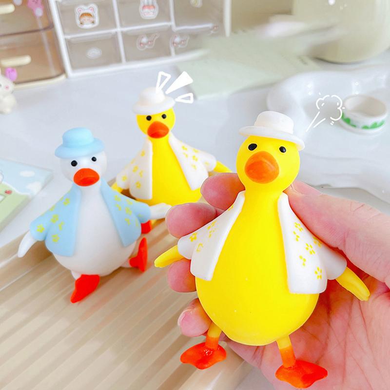 Duck Shape Slow Rising Squeeze Toy Cartoon Animal Slow Rebound Toy Anti-Stress Rebound Ball Stress Relief Toy Birthday Gift