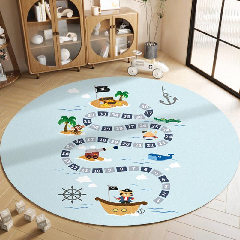 Runder Tiermodularer Teppich Kinderzimmer Lesen Neue Teppiche Schlafzimmer Nachttisch Sofa Couchtisch Wasserdicht Rutschfester Teppich