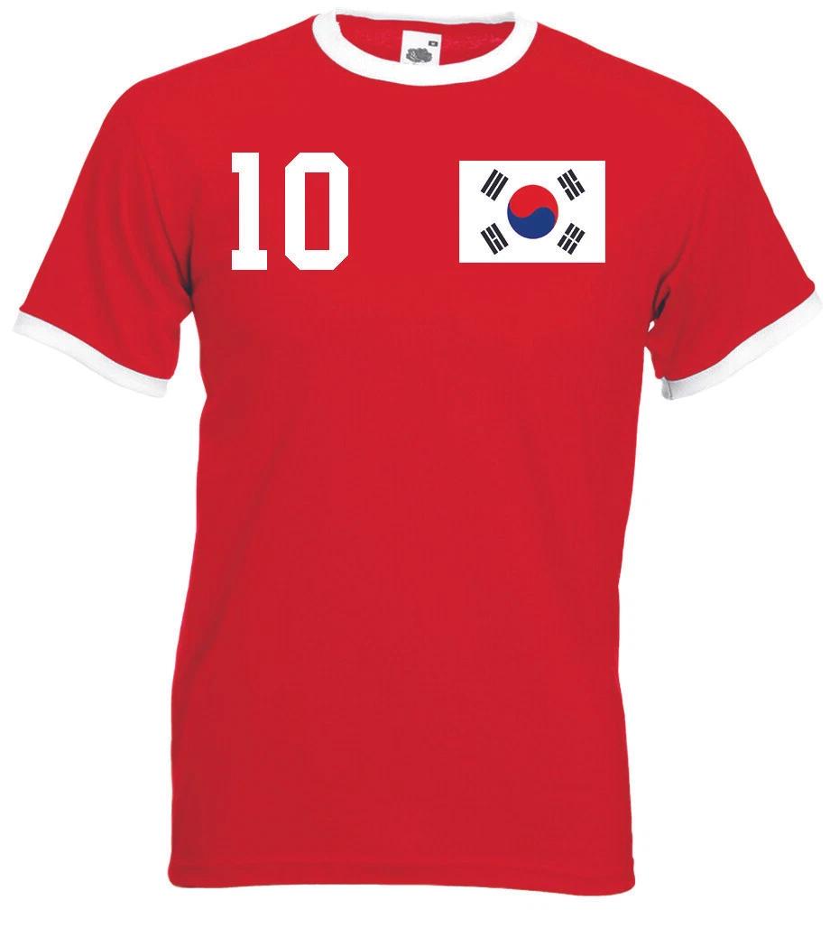 

Youth Designz Men s T-Shirt South Korea with DESIRED NAME + NUMBER Jersey World Cup Fun L