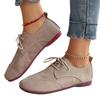 Women's Fashion Plus Size Lace-Up Round Toe Casual Shoes for Everyday Wear