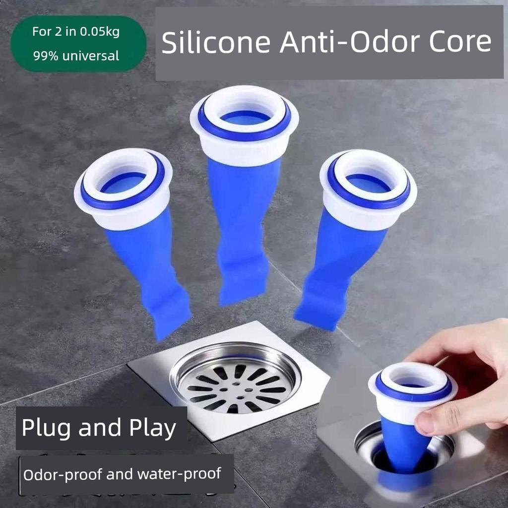 Anti-Odor Silicone Drain Pad Core for Bathroom, Silicone Core for Toilet Drain Deodorization, Balcony Plug