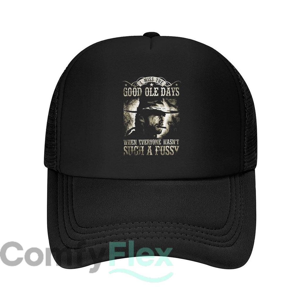 Good Ole Days Quote Text Art Fashion Mesh Baseball Cap Breathable Casual Hats Outdoor Snapback Cap