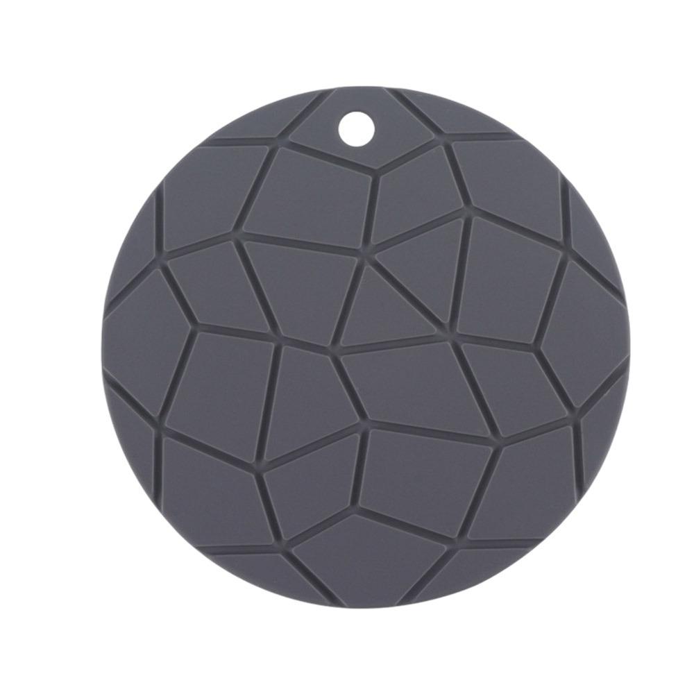 

Складная теплоизоляционная подставка Простая подставка для посуды Сушильные коврики Коврик для обеденного стола Ресторан Round - Grey