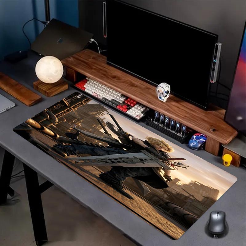 Final Fantasy Print Mouse Pad, Anti‑Slip Desktop keyboard Mat, for PC Laptop Gaming Working Daily Use, Cool Festival Surprise Gift