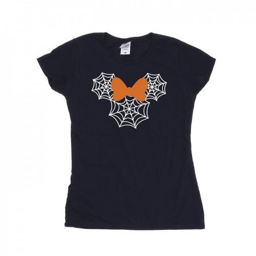 Disney Womens/Ladies Minnie Mouse Spider Web Head Cotton T-Shirt
