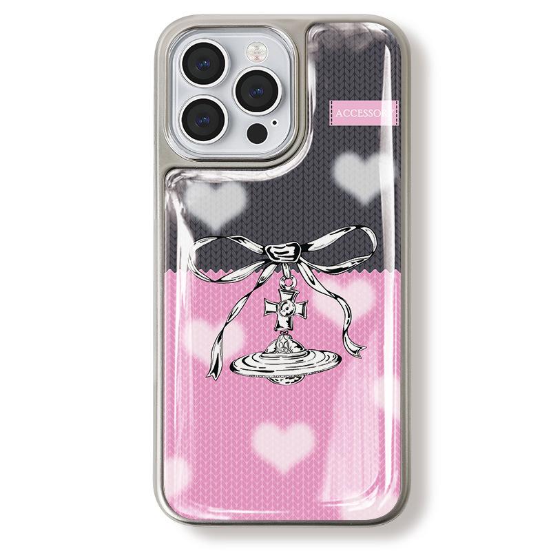 

Чехол Zhitai с гальванизированной серебряной кромкой и капельным эффектом для iPhone 16/15, 13, 14 Pro, Huawei P70 - Стиль Ins Fenghua. iPhone 16 Plus