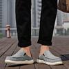 Fashion Summer Men Slippers Classic Outdoor Slip-on Canvas Shoes Men Light Breathable Flat Loafers Soft Indoor Home Casual Slippers 47