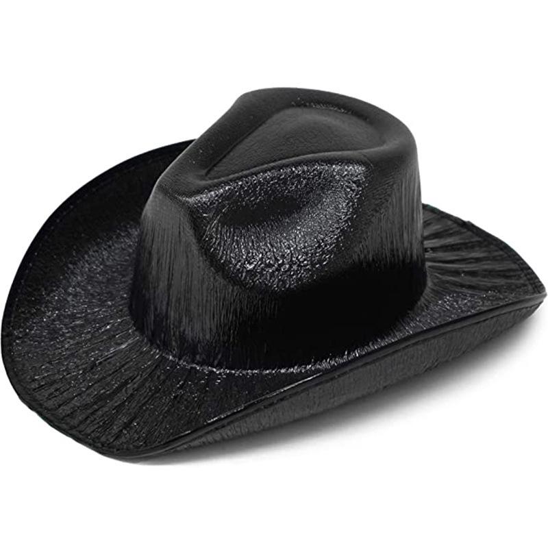 Iridescent LED Light-up Sequin Cowboy Hat for Christmas and Halloween Carnival