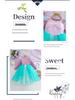 Girls' Mermaid Gem Princess Dress with Fly Sleeves - Long-Sleeved Christmas Party Attire for Autumn and Winter