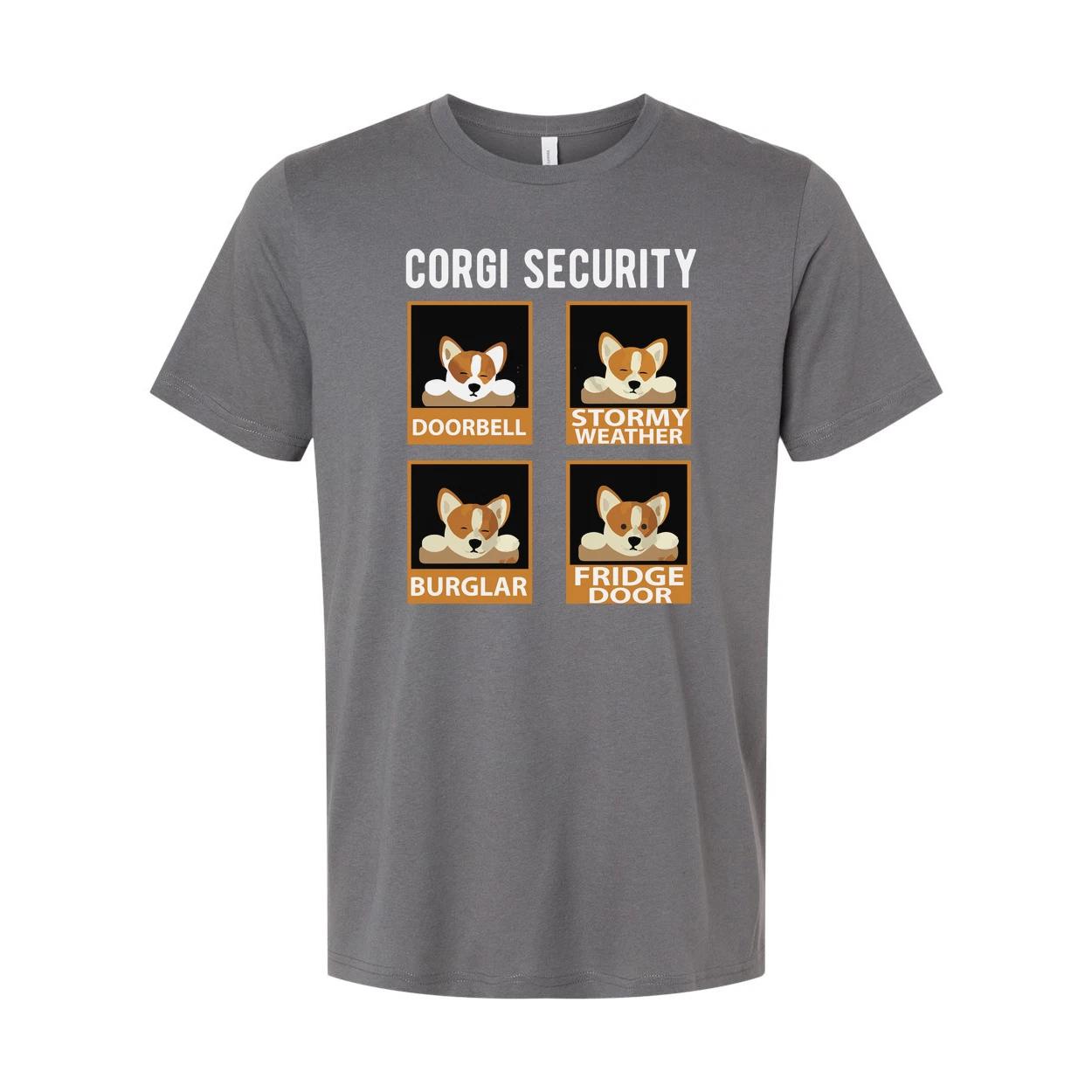 

Corgi Security Unisex T Shirt Graphic Tee For Dog Lovers L