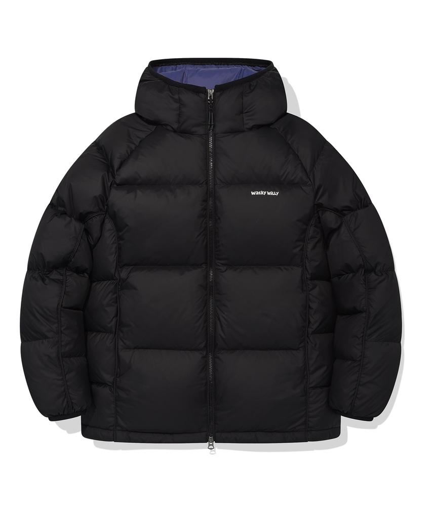 Wacky Willy Pertex Ripstop Hooded Down Jumper Black