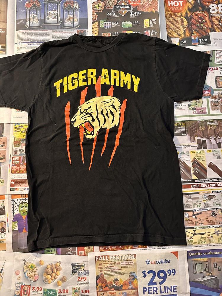 Vtg TIGER ARMY Never Die Psychobilly Tour T-shirt S-5XL SN075  Unisex T-Shirt XXL