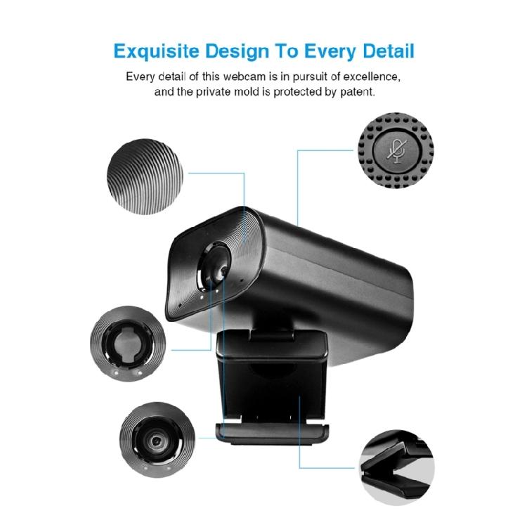 Streaming Webcam 1080P Computer Camera with Speaker Microphone 1080P Auto Focus