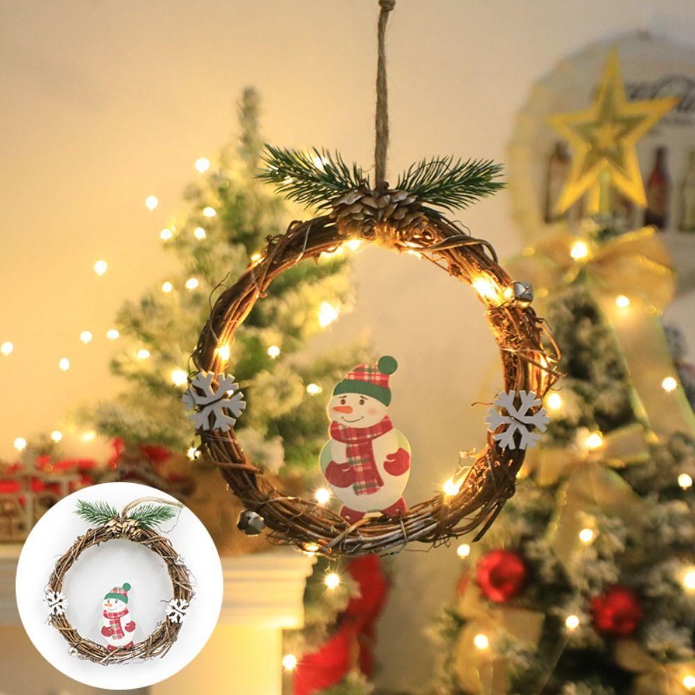 Elk deer Christmas Garland Simulation Christmas Front Door Pendant  Christmas Decorations