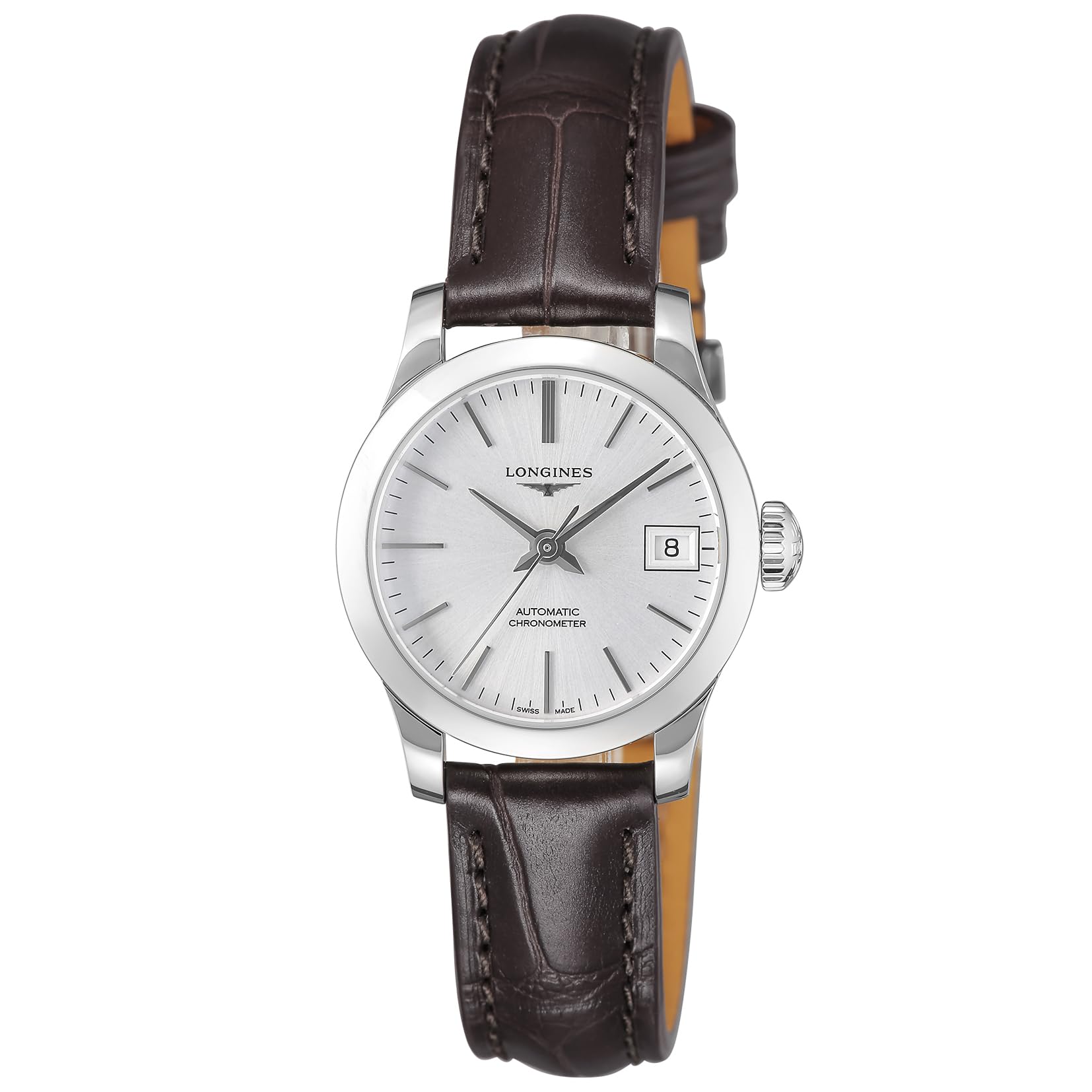 

Wristwatch RECORD Automatic Winding 3 ATM Water Resistant Sapphire Glass Silver Dial Stainless Steel Brown [Longines] Women s L2.320.4.72.2 [Used]