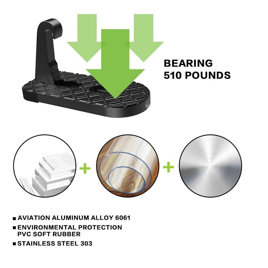 Universal Upgraded Lengthened With Rubber Protector Car Doorstep Vehicle Folding