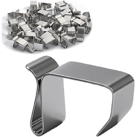 Y.A. LOTUS 50 Pcs Gutter Clips for Hanging Outdoor Lights, Premium Steel Gutter Hooks for Xmas Halloween Seasonal Rope Mini Decoration String Lights