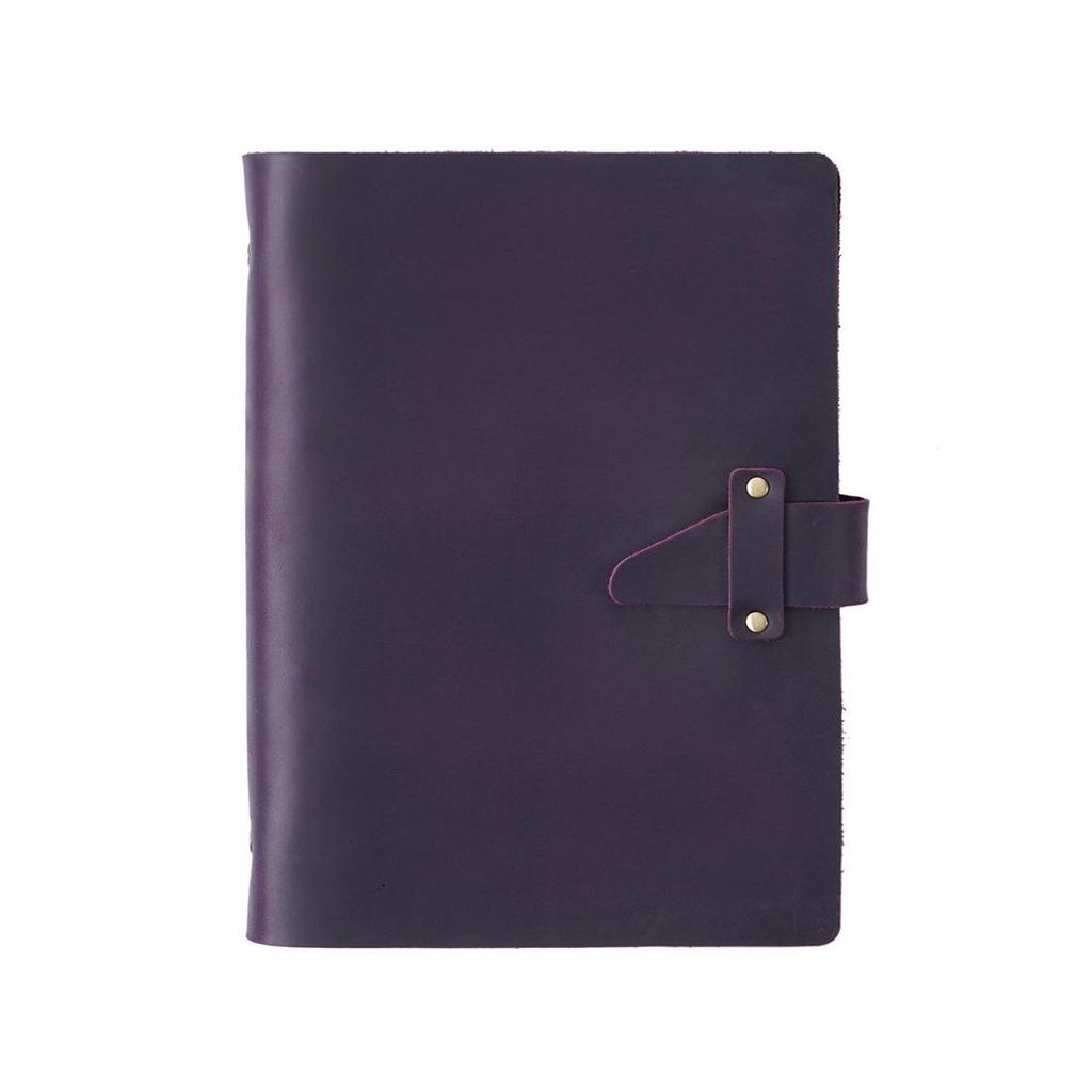 A5 Genuine Leather Retro Loose-Leaf Notebook with Crazy Horse Leather – Office Business Journal Diary