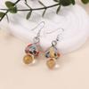 New Pastoral Creative Handmade Soft Ceramic Glass Colored Mushroom Ear Hook Personality Niche Cute and Versatile Earrings