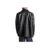 Zara Vintage Effect Faux Leather Long Sleeve Blazer Men Blazers Black 5070312-700
