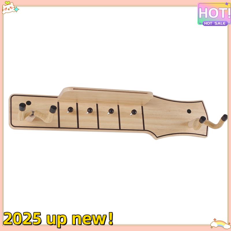 Classy-Guitar Wall Mount Wood Guitar Wall Hangers With Pick Holder For Acoustic Or Electric Guitars,Ukulele,Bass
