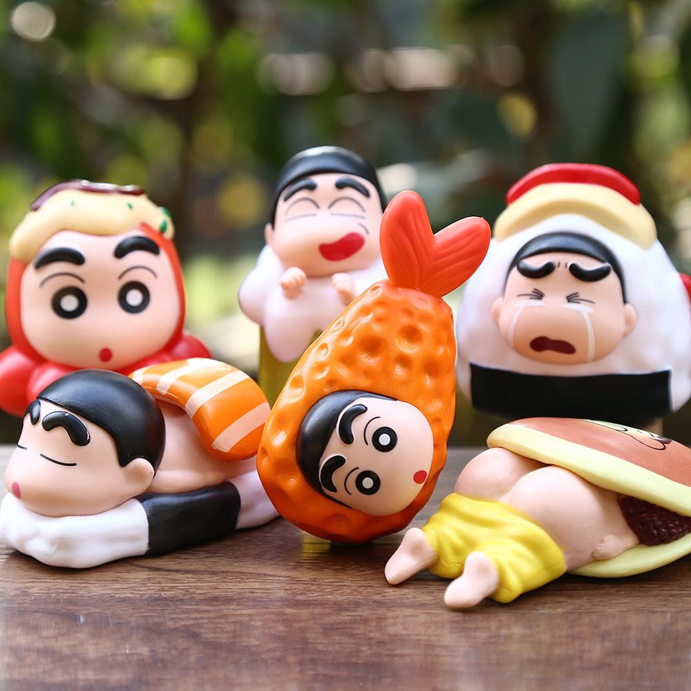 Chan Crayon Shin Food Themed Figurine Toy Desktop Decoration Anime Peripherals