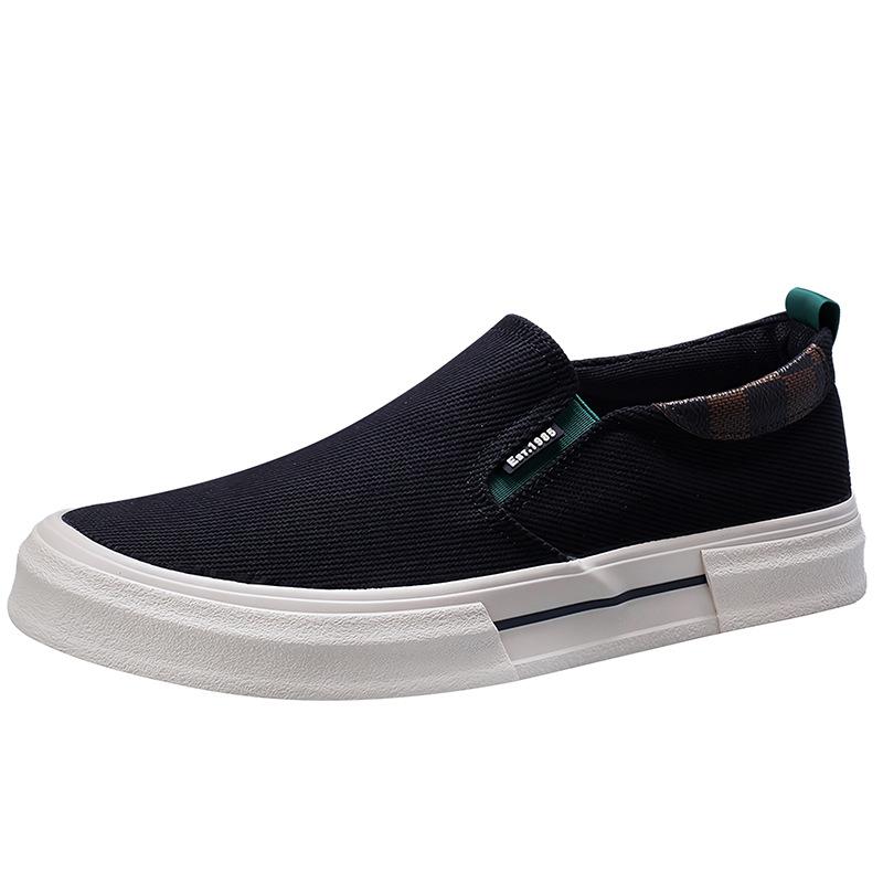 New Spring Mens Shoes Korean Versatile Trendy Casual Mens Canvas Shoes Design Low Top Flat Shoes