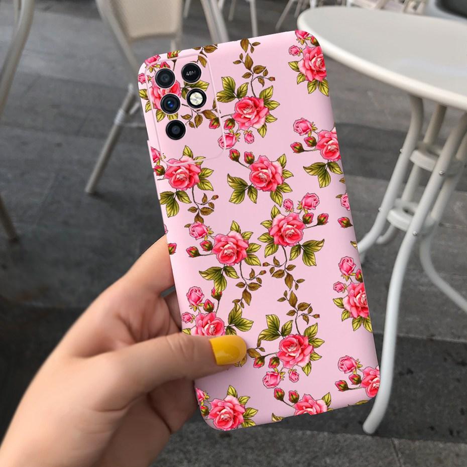 For Infinix Note 10 Case Note 10 Pro Beautiful Girl Flower Pattern Phone Case Soft Silicone Cover For Infinix Note10 Pro 10 Pro