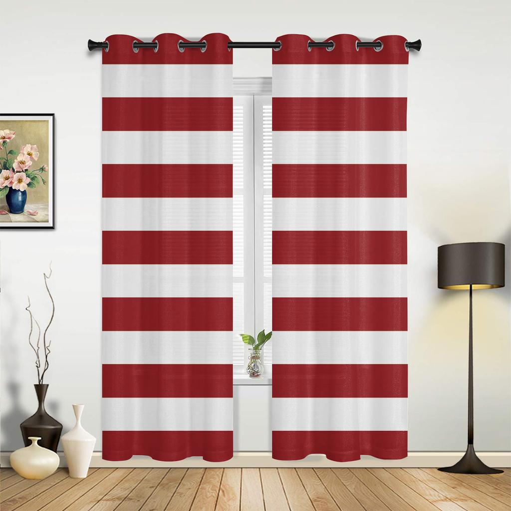 Ränder Rosa Vit Gardiner för Sovrum Vardagsrum Draperier Kök Barnrum Fönstergardin Modern Heminredning