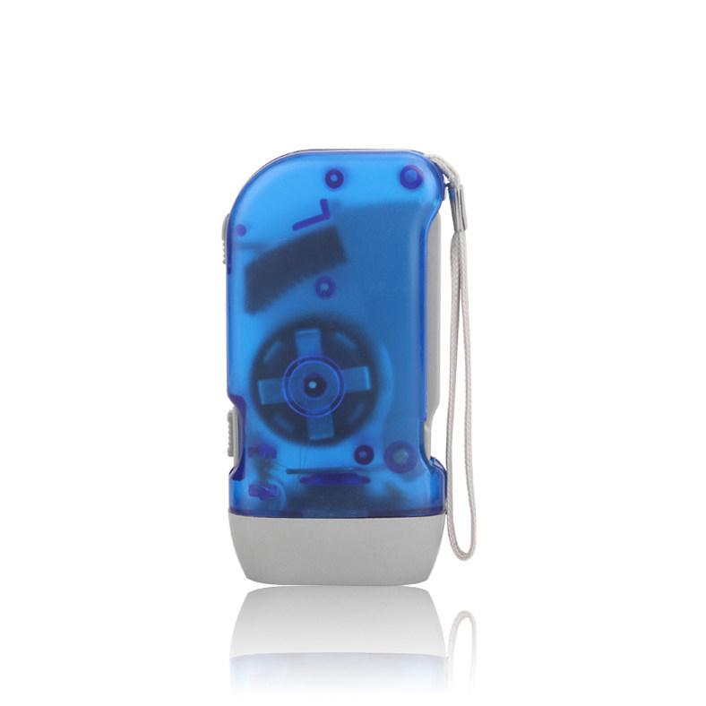 Portable Hand Pressing LED Night Flashlight Self-Powered Dynamo Crank Power Wind Up Manual Power Generation For Camping Riding