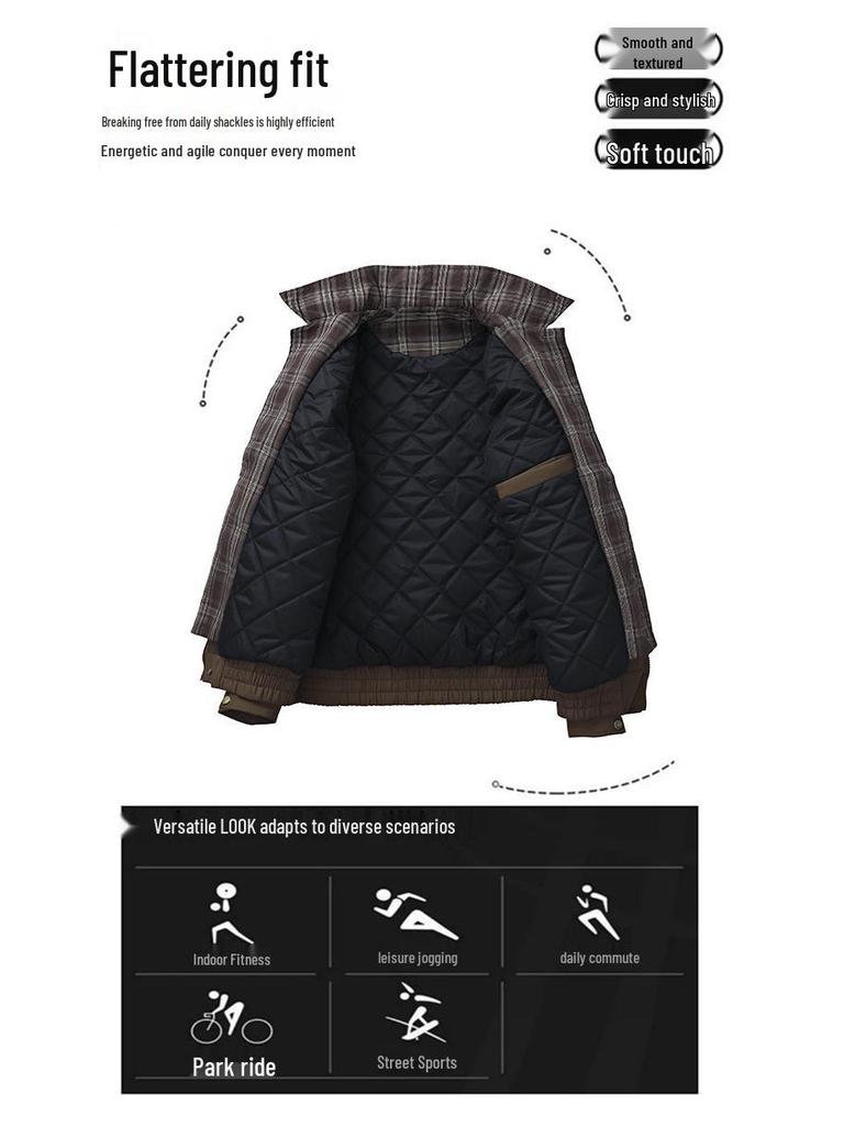 Men's Autumn Winter Thickened Executive Jacket - Old Money Style Warm Cotton Padded Coat