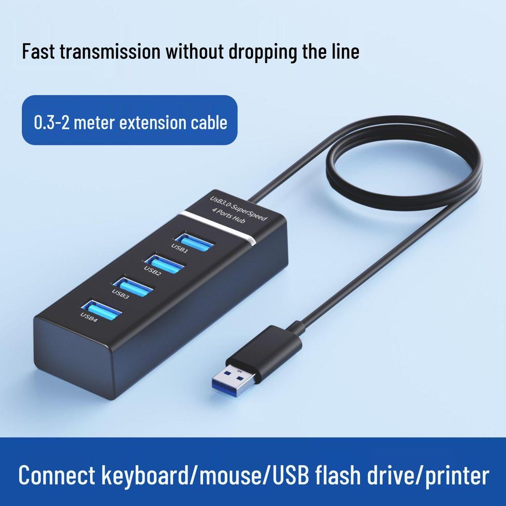 High-Speed USB 3.0 Multi-Port Hub with Vertical Extension for Laptops & Desktops