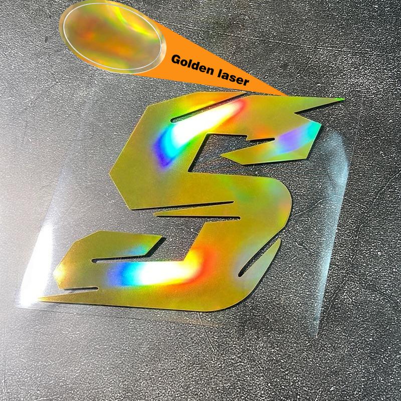 1PC 0to9 Gold Laser Number Motorcycle Stickers Waterproof for Motorbike Fairing Fender Fuel Tank Helmet Bicycle Vinyl Decals