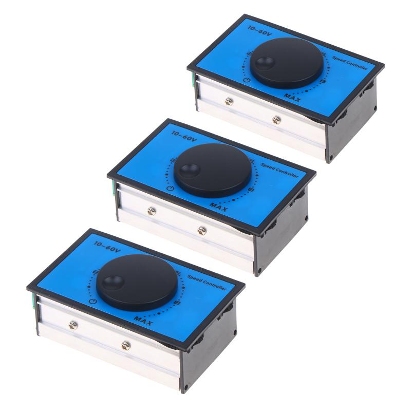 1/2/3Pcs Dc 10-60V 20A Dc Motor Speed Controller Driver Soft Start Stall Low Voltage Protection 15Khz Pwm 0-100% Speed Regulatio