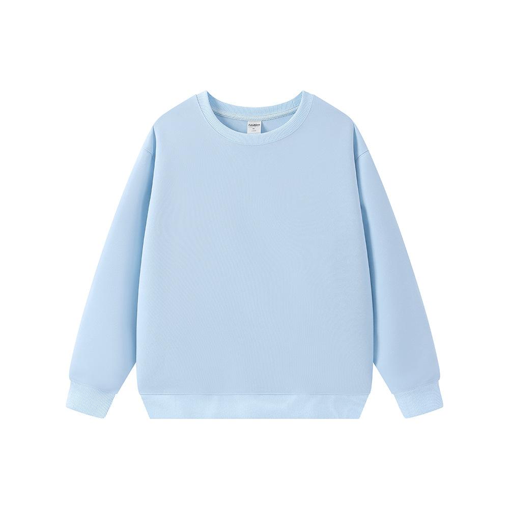 Fashionable 330g Oversized Casual Men's American Streetwear Solid Color Crew Neck Sweatshirt - Men's Fall Winter Basic Sweatshirt