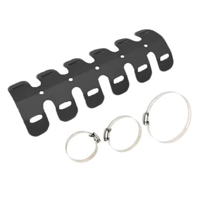 Motorrad-Auspuffschalldämpfer aus Metall, Wärmerohrschutz, mit 3 Klemmen