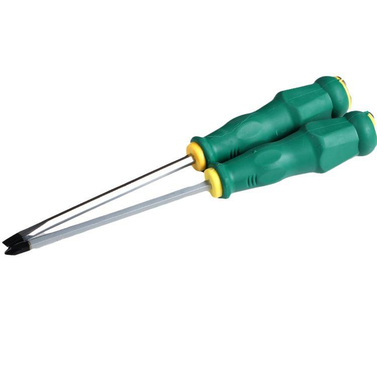 Chrome Vanadium Steel Cross-Shaped Strike-Through Screwdriver with Through-Handle