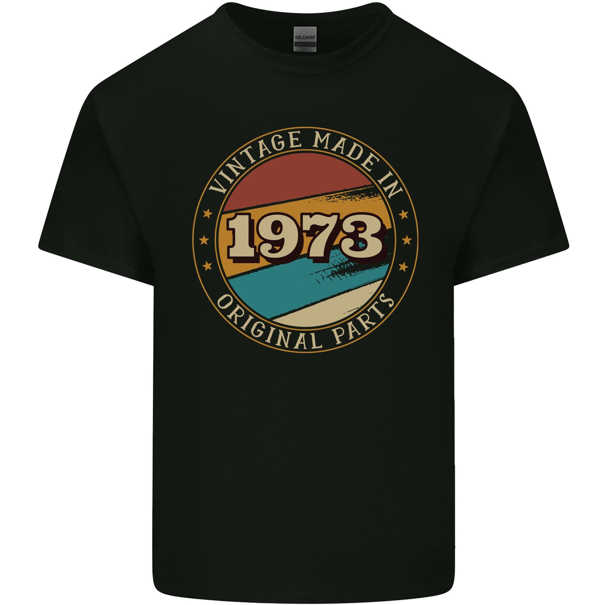 53rd Birthday Vintage Made In 1973 Mens Light Cotton T-Shirt M