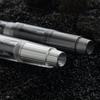 Natami Vacuum Filling Fountain Pen, Titanium & Acrylic, for Writing, Office & Business Use, Large Capacity Pen with Gift Case