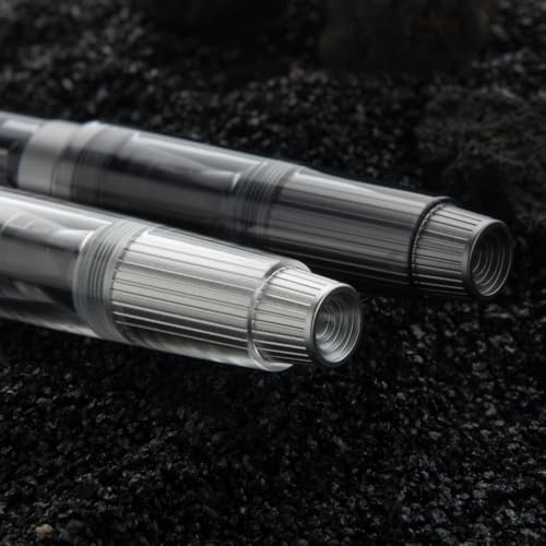 Natami Vacuum Filling Fountain Pen, Titanium & Acrylic, for Writing, Office & Business Use, Large Capacity Pen with Gift Case