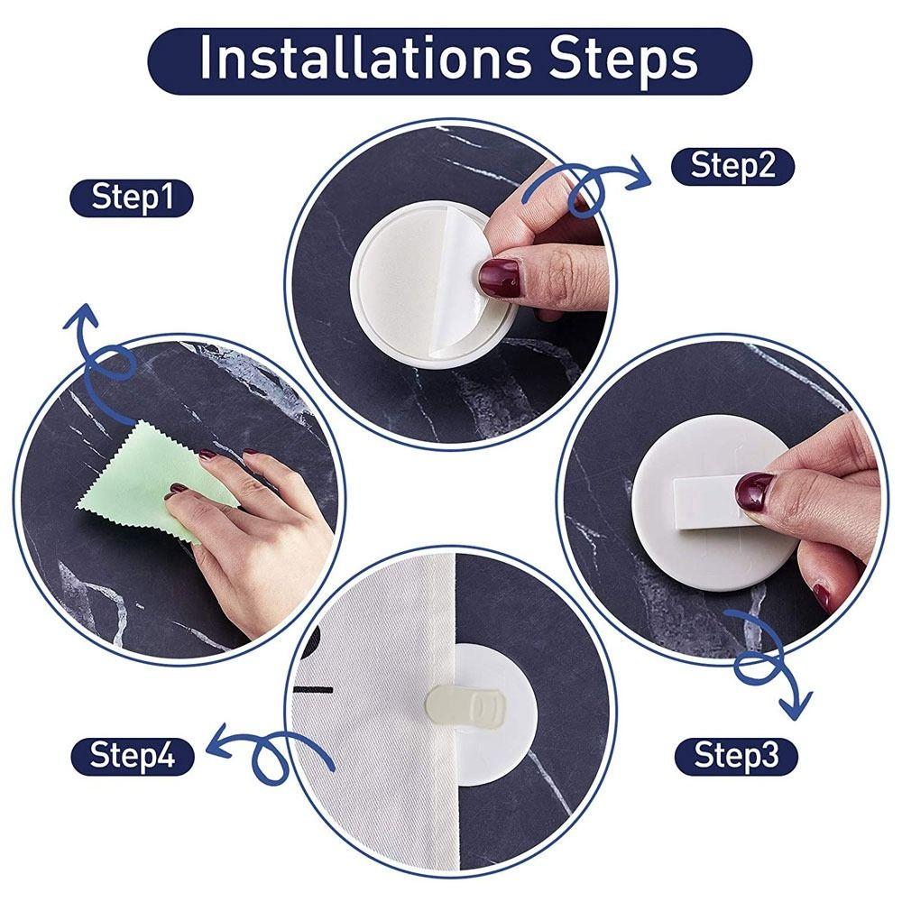 Anti Splash Wall Mounted Self Adhesive Bathroom Accessories Curtain Clip Curtain Buckle Guard Clip