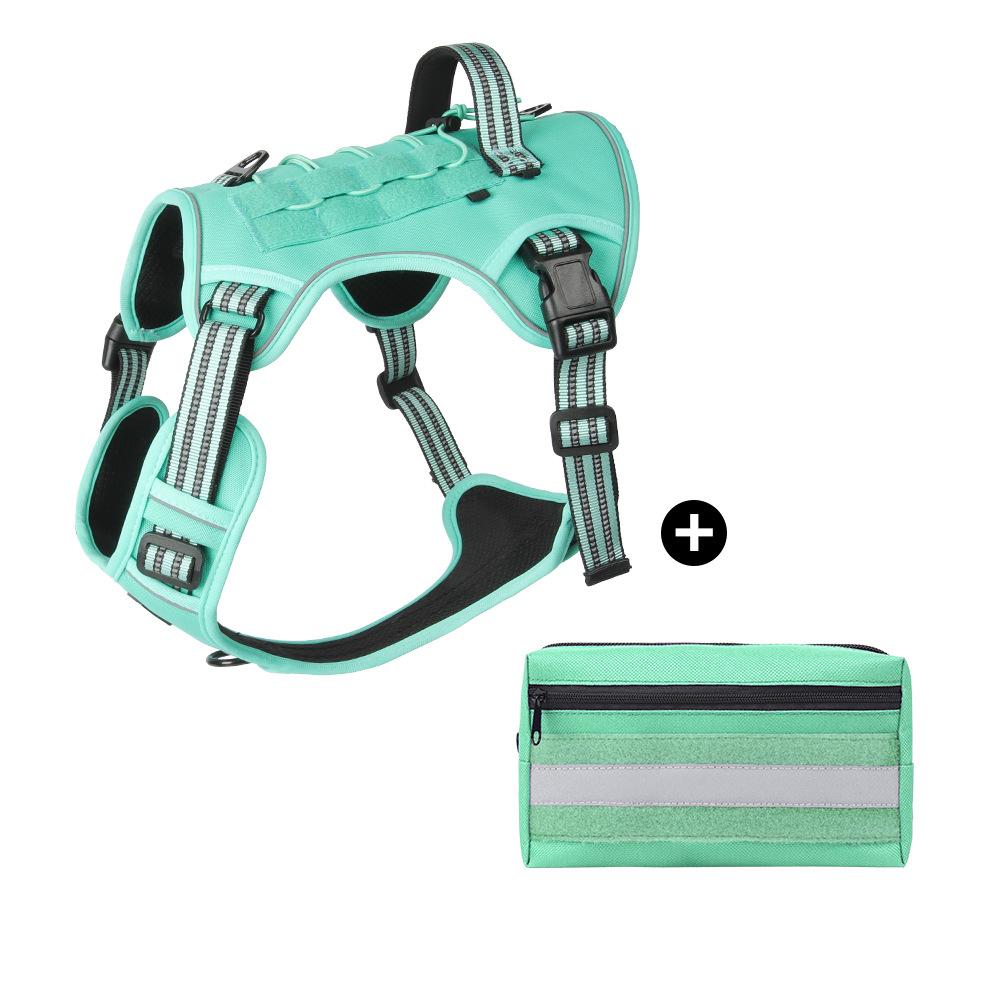 Dog Chest Back Outdoor Medium and Large Dog Multifunctional Tactical Vest Training Explosion-proof Big Dog Leash Dog Chest Back