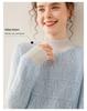 Women's Color Block Cashmere Sweater - Thick, Round Neck, Loose Fit, Jacquard Knit, Autumn/Winter.
