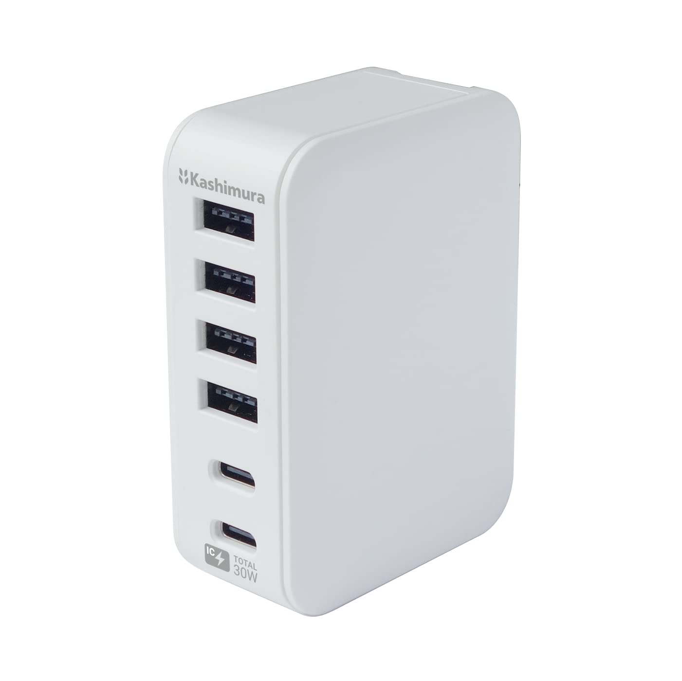 

Kashimura NAC-038 Компактное 6-портовое USB зарядное устройство 6A с прямым подключением к розетке